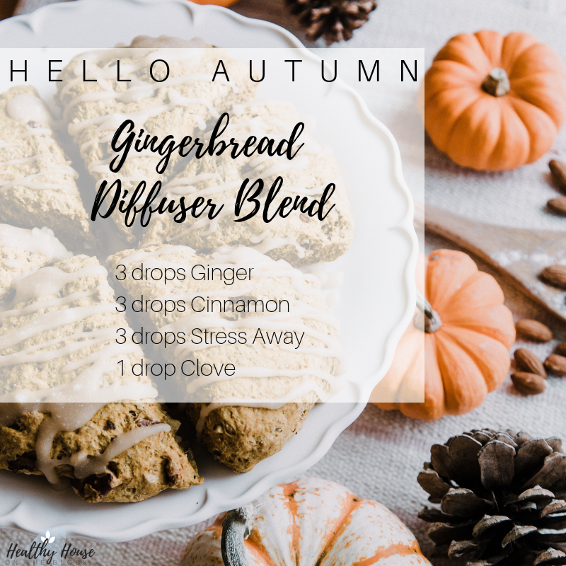 fall diffuser blend with clove, ginger, cinnamon and stress away